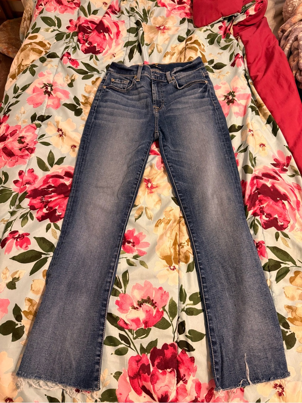 7 For All Mankind Women's Medium Wash Straight Leg Jeans
